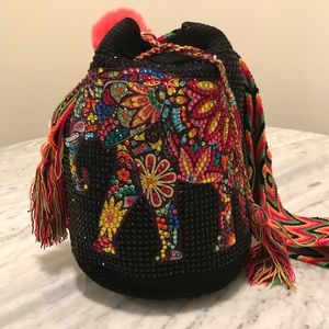 Mochila wayuu large bag with crystals